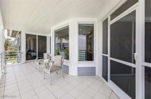 a view of an outdoor space with seating area