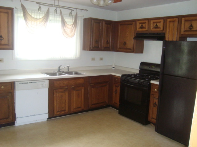 109 Cloverleaf Road Matteson, IL 60443 - Photo 11 of 25 a kitchen with a sink a stove a refrigerator and cabinets