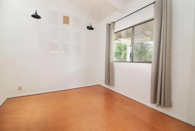 an empty room with a window