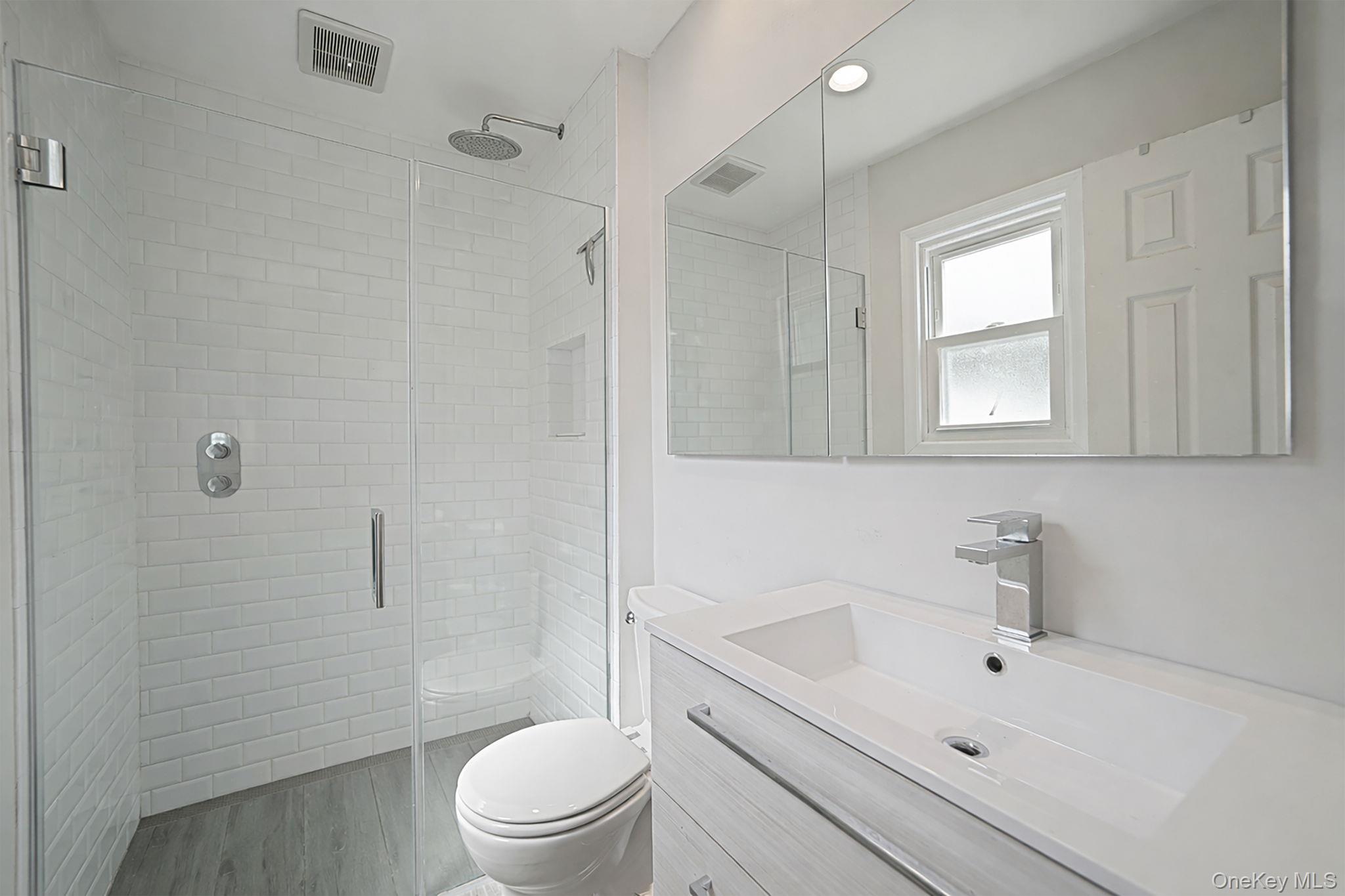 19 Goodwin Lane Coram, NY 11727 - Photo 13 of 36 a bathroom with a sink a toilet and shower