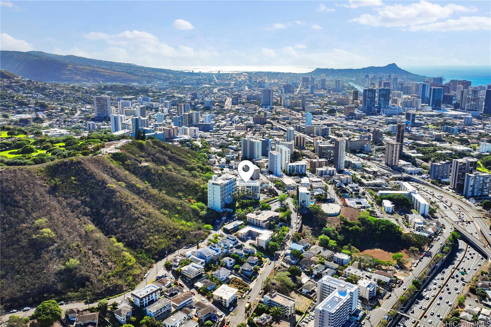 670 Prospect Street, Unit II501 Honolulu, HI 96813 - Photo 22 of 25 You can see the proximity to Diamond Head and Waikiki.