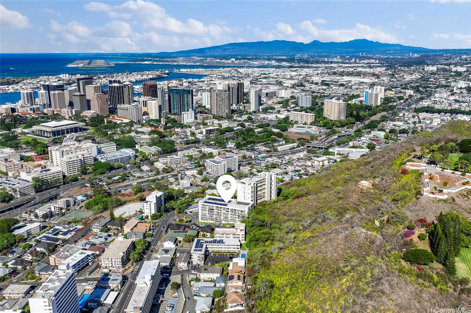 670 Prospect Street, Unit II501 Honolulu, HI 96813 - Photo 24 of 25 West view - beautiful view of the mountains, ocean and sunset.