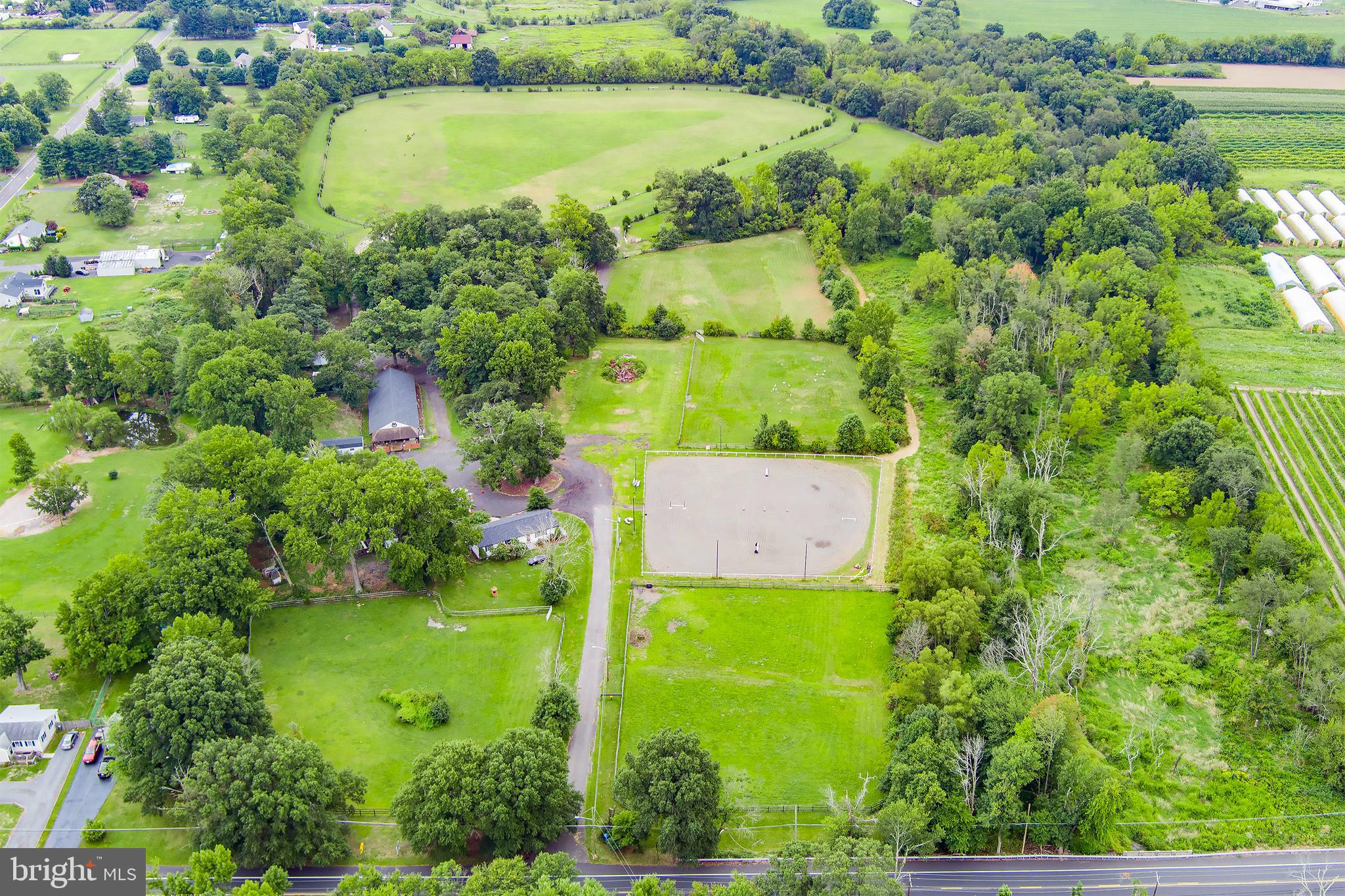 2328 Monmouth Road Jobstown, NJ 08041 - Photo 52 of 54 an aerial view of a houses with outdoor space and trees all around