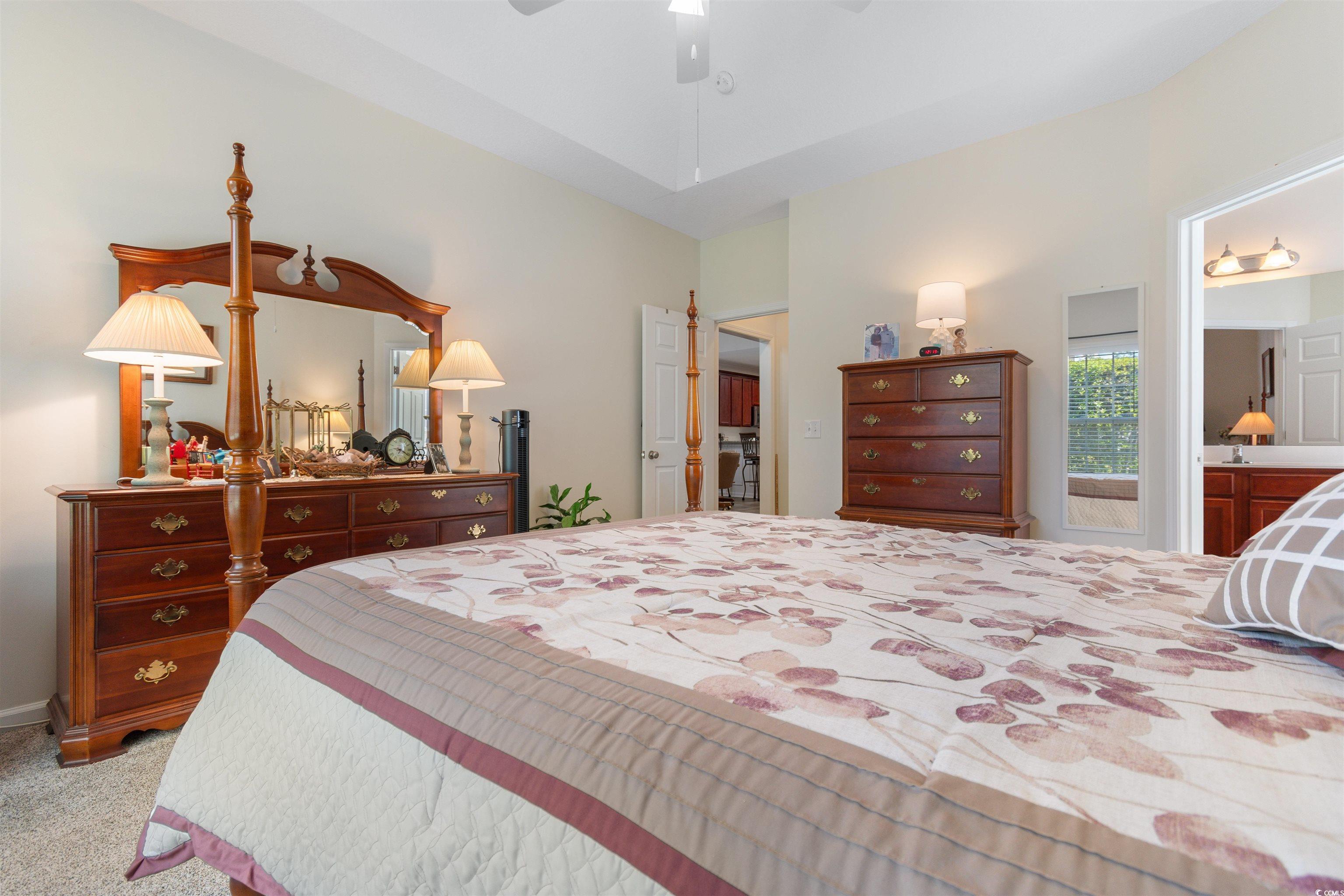 1000 Red Sky Lane, Unit 101 Murrells Inlet, SC 29576 - Photo 12 of 40 Bedroom with ensuite bathroom and light colored ca