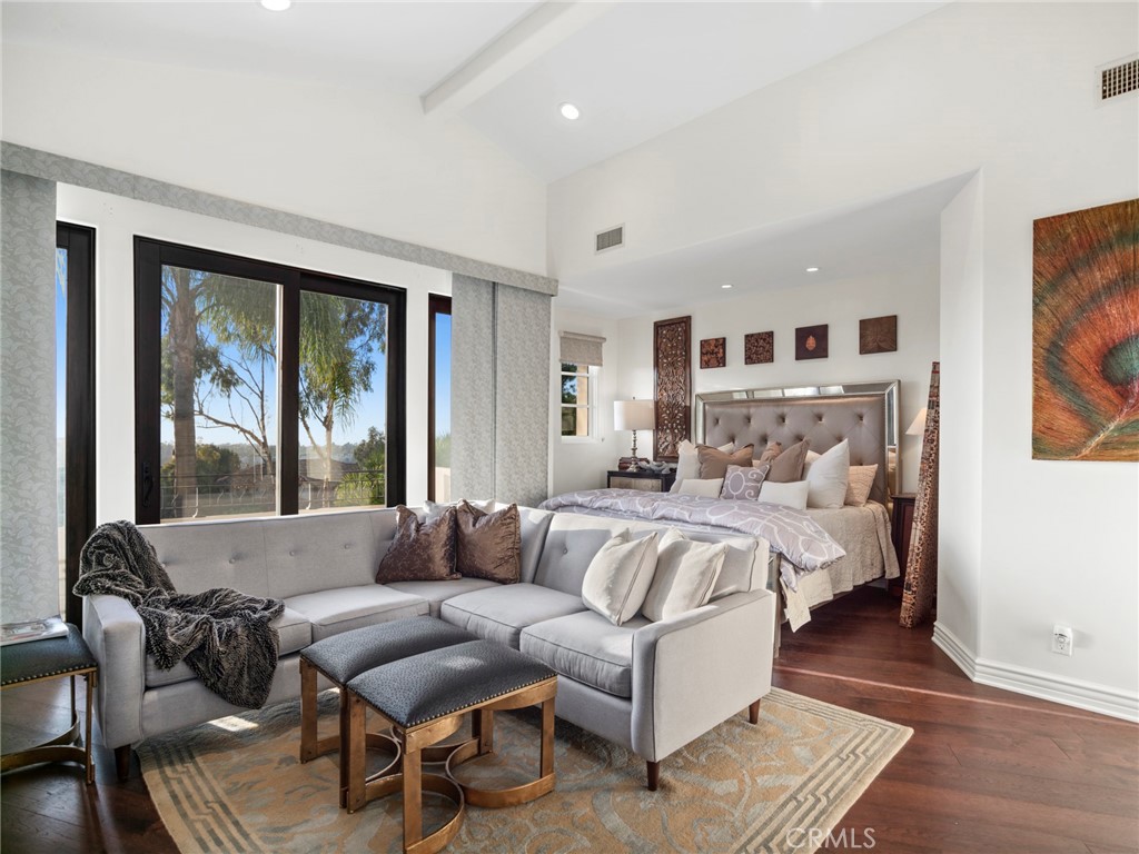 4 Peninsula Newport Coast, CA 92657 - Photo 13 of 20 a bedroom with furniture and a large window