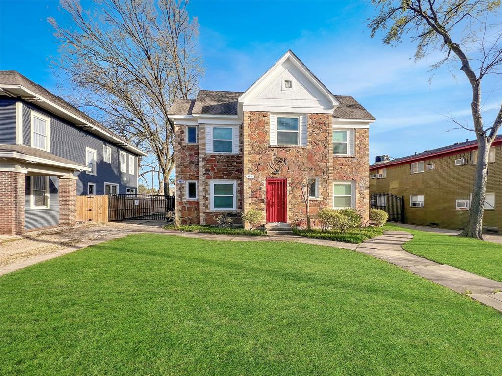 a view of a big yard next to a big yard