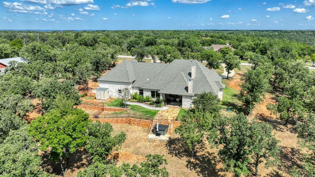 1320 Post Oak Road Gordon, TX 76453 - Photo 40 of 40 an aerial view of a house with a yard and lake view