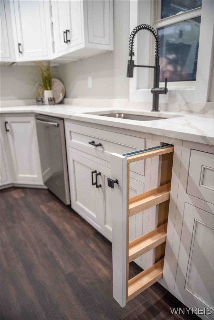 6220 Versailles Road Hamburg, NY 14085 - Photo 15 of 36 SPICE RACK--WINE RACK--TWO BIN GARBAGE CABINET