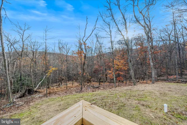 a view of a backyard of the house