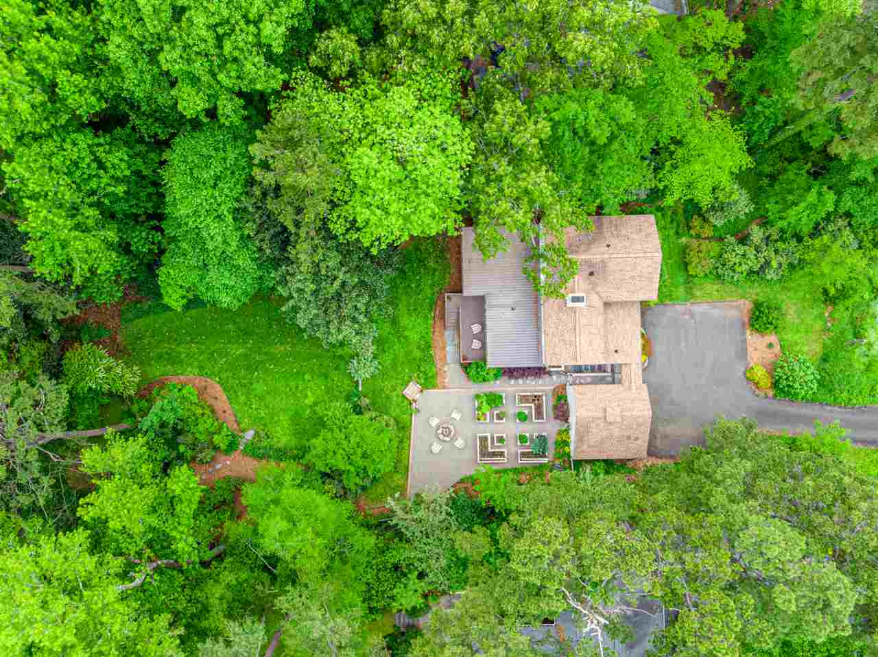 2251 Cranford Road Durham, NC 27705 - Photo 28 of 30 This aerial shot truly captures the privacy the backyard provides. Exterior Back