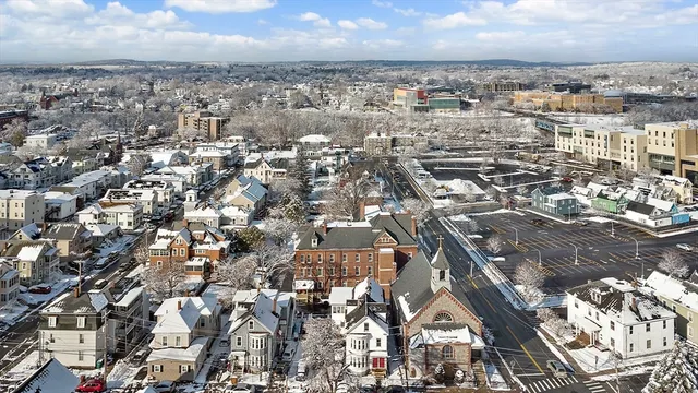 an aerial view of multiple house