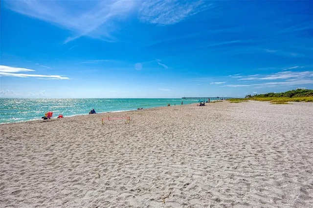 a view of a lake and a beach