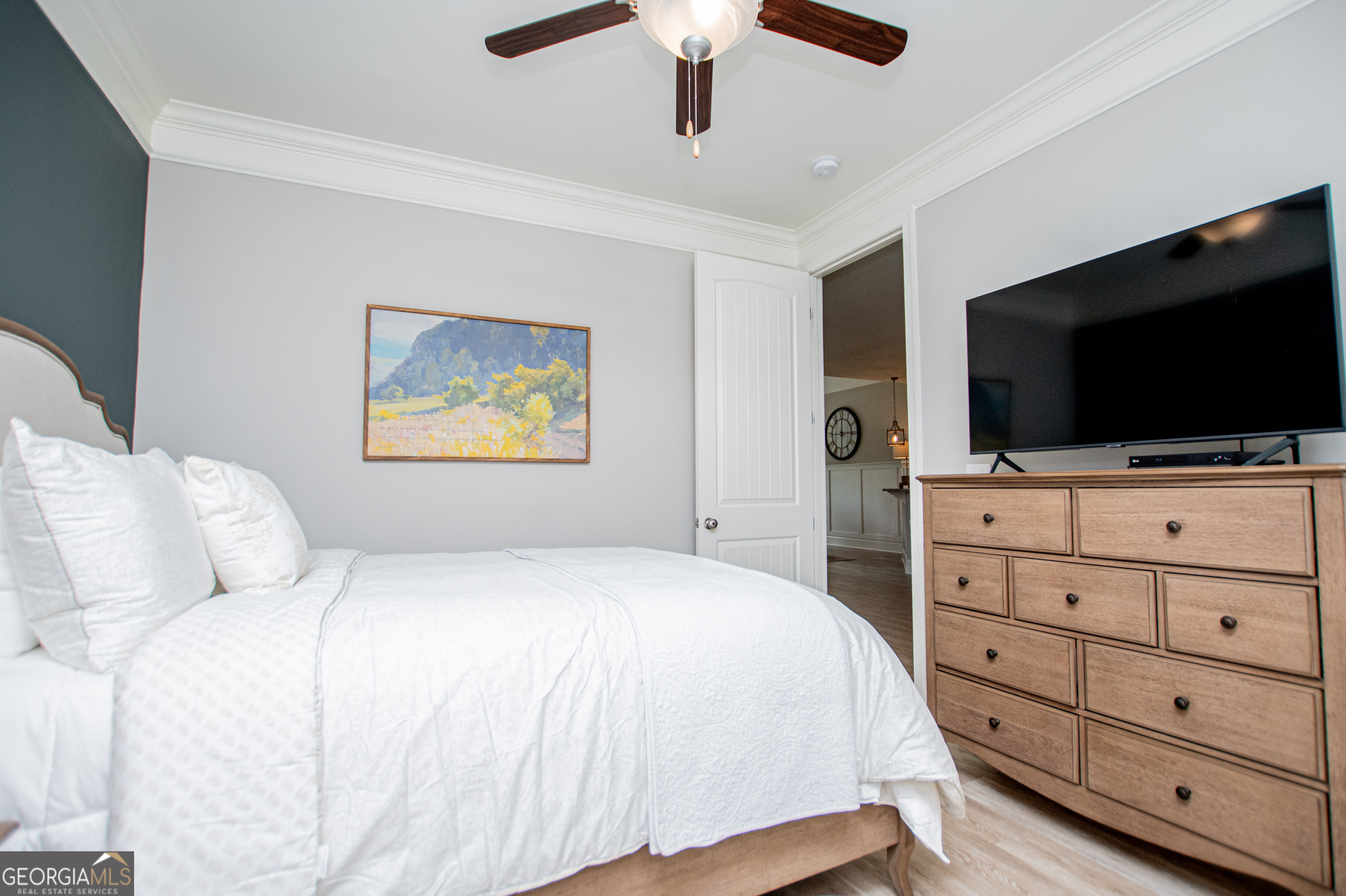 216 Yorkshire Lane Villa Rica, GA 30180 - Photo 56 of 94 a bedroom with a bed and a flat screen tv