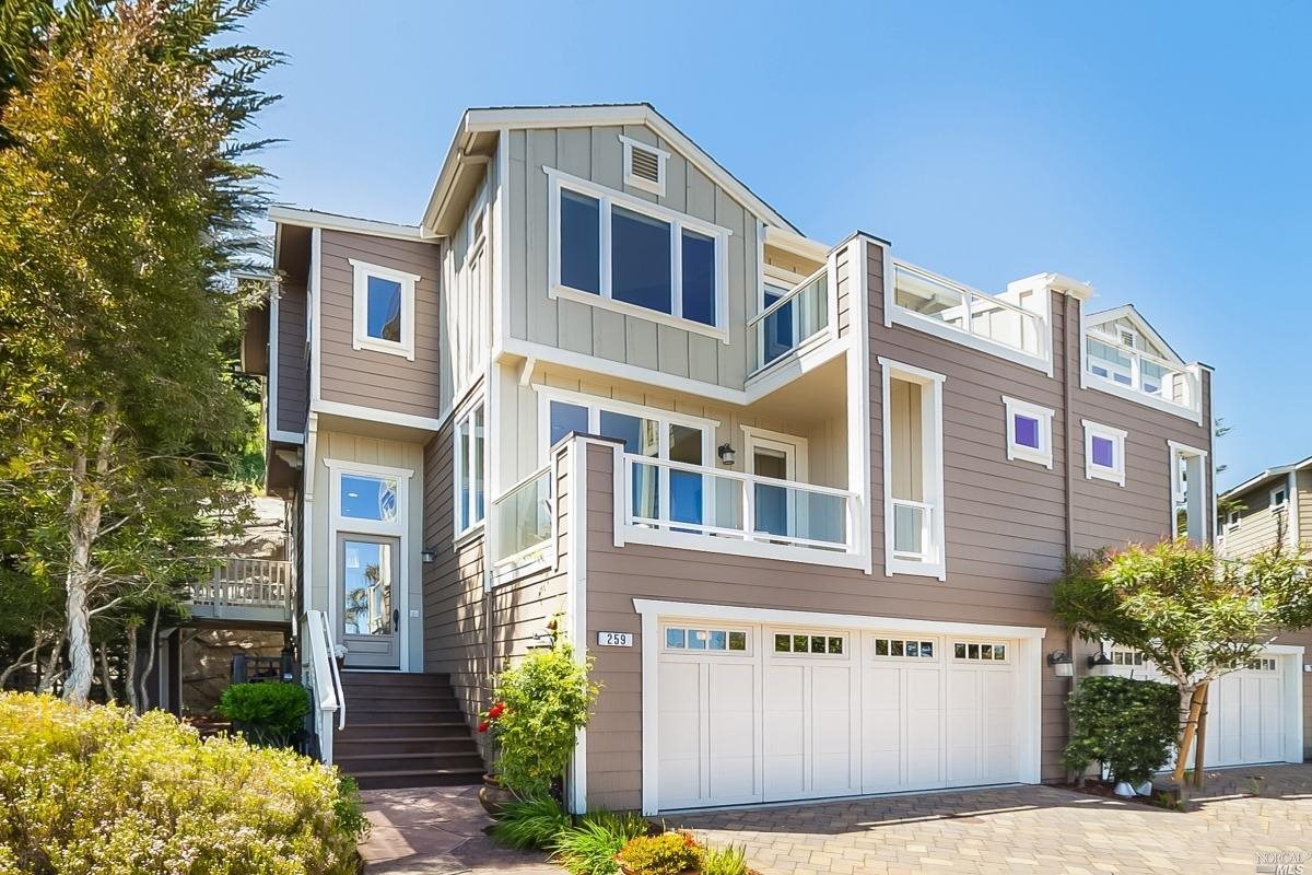 a front view of a building