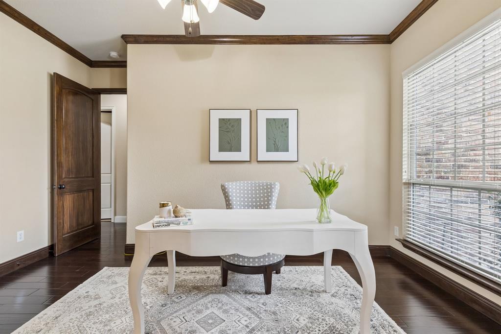 2701 Brunswick Cove Trophy Club, TX 76262 - Photo 7 of 40 a view of a dining room with furniture window and wooden floor
