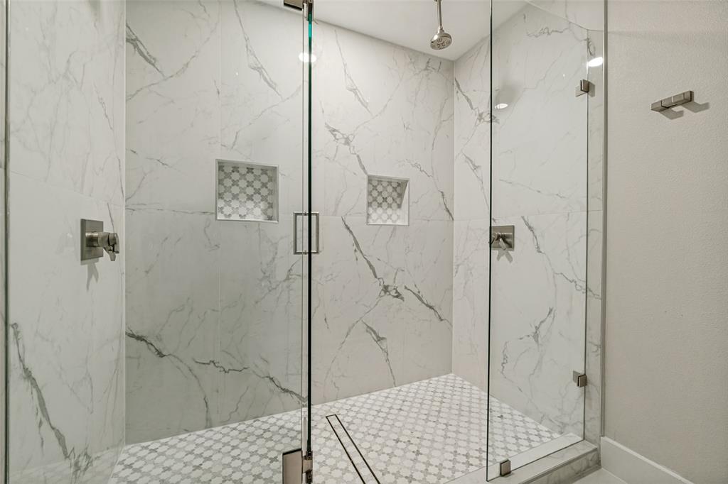 2006 Marydale Road Dallas, TX 75208 - Photo 27 of 40 Walk-in shower with clear glass enclosure
