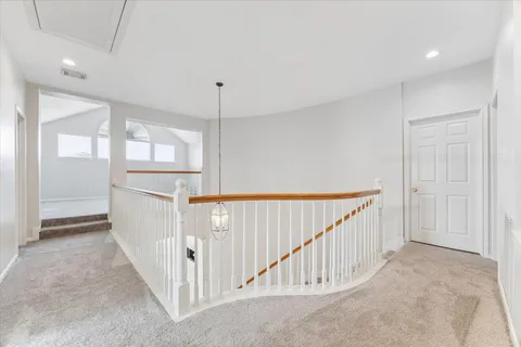 a view of a hallway with a hallway