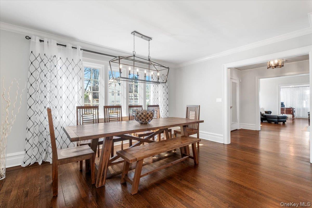 9 Lockwood Road Scarsdale, NY 10583 - Photo 5 of 33 a view of a dining room with furniture window and wooden floor