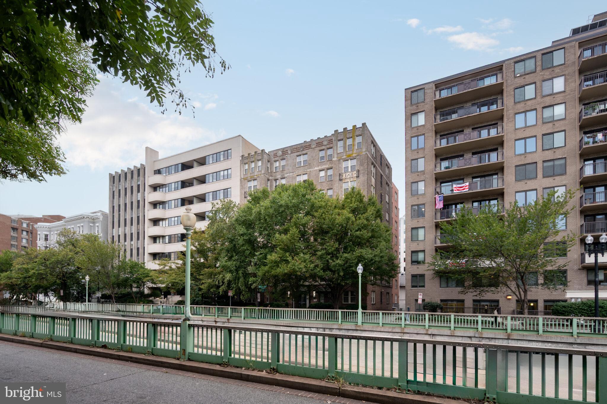 1314 Massachusetts Avenue Northwest, Unit 608 Washington, DC 20005 - Photo 31 of 40 a view of a tall building from a balcony