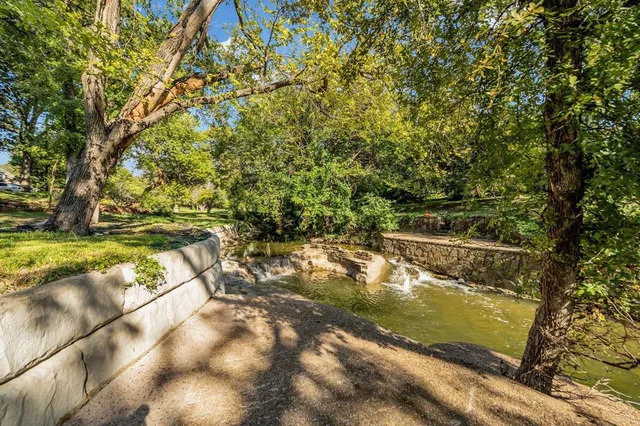a view of a yard with an outdoor space