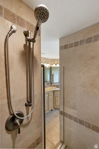 755 South Zion Ridge Drive Orderville, UT 84758 - Photo 73 of 84 Full bath featuring vanity and a shower stall