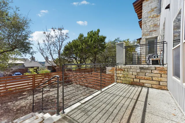 a backyard of a house