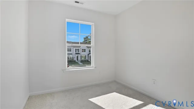 an empty room with a window