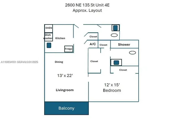 $1,850 | 2600 Northeast 135th Street, Unit 4EA, North Miami, FL 33181