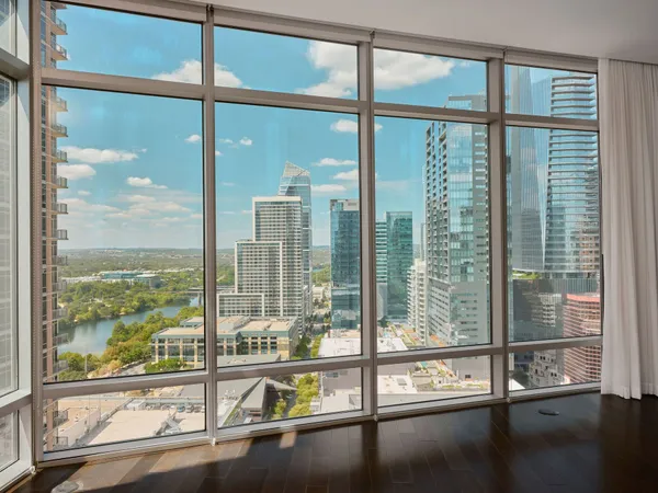 a view of a city from a window
