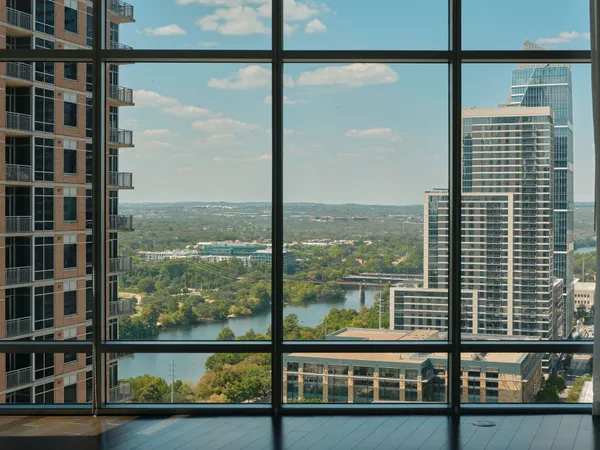 a view of a city from a window