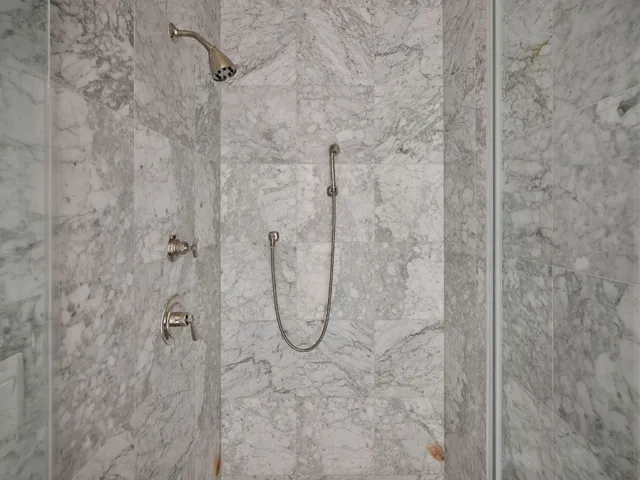 a bathroom with bathtub