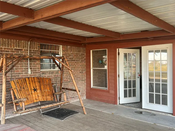 a backyard of a house