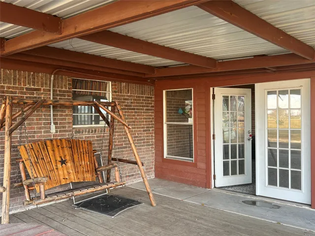 a backyard of a house