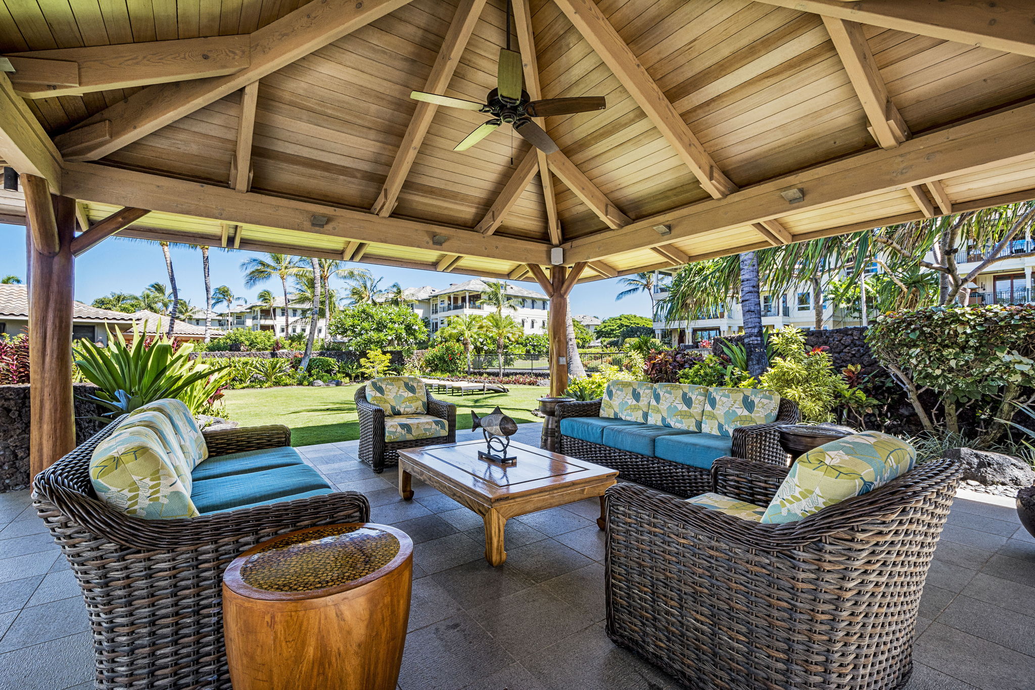 69-1000 Kolea Kai Circle, Unit 16J Waikoloa, HI 96738 - Photo 19 of 25 a outdoor living space with furniture and outdoor seating