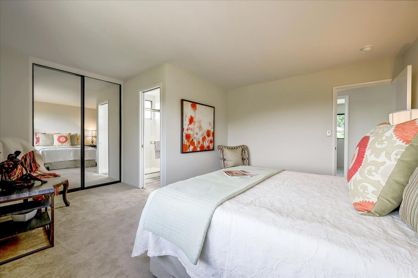 1092 Crestview Drive Millbrae, CA 94030 - Photo 17 of 34 a bedroom with a bed and gym equipment