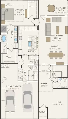 a view of a backyard with a garden and wooden fence