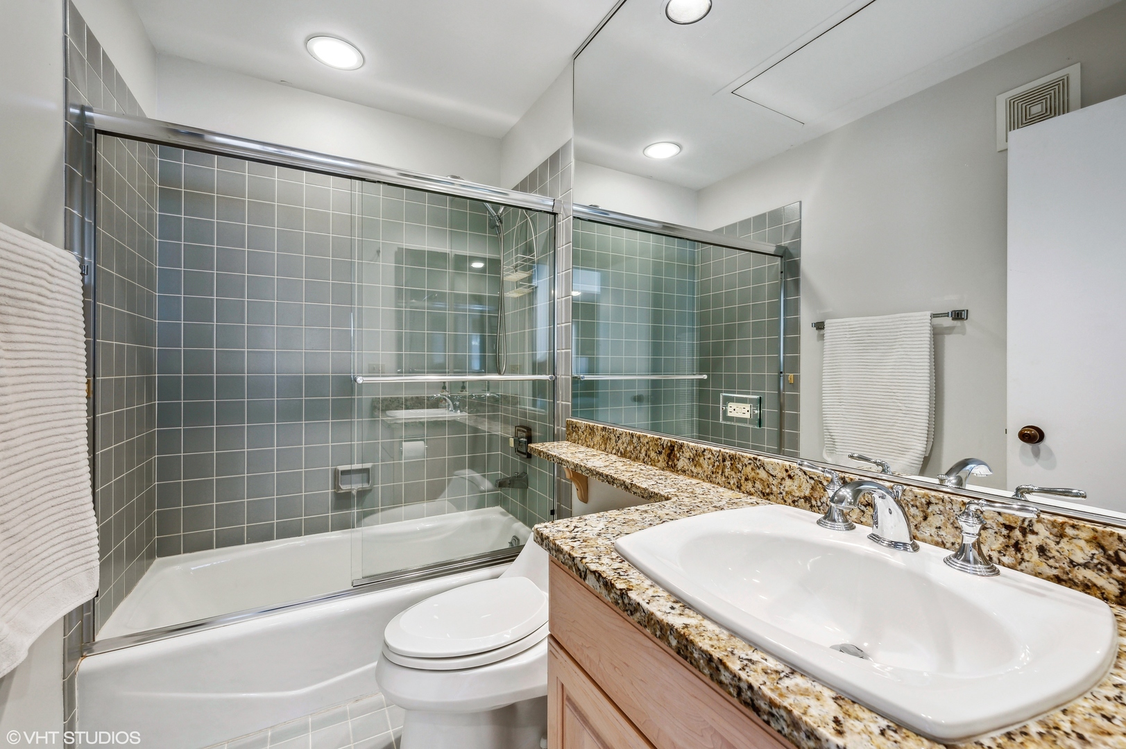 55 West Goethe Street, Unit 1251 Chicago, IL 60610 - Photo 23 of 28 a bathroom with a sink toilet and shower