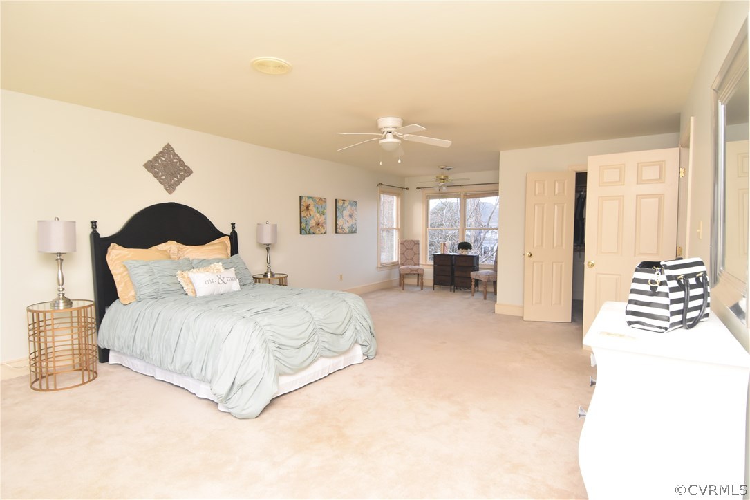 13806 Beechwood Point Road Midlothian, VA 23112 - Photo 29 of 48 a spacious bedroom with a bed and a painting on the wall