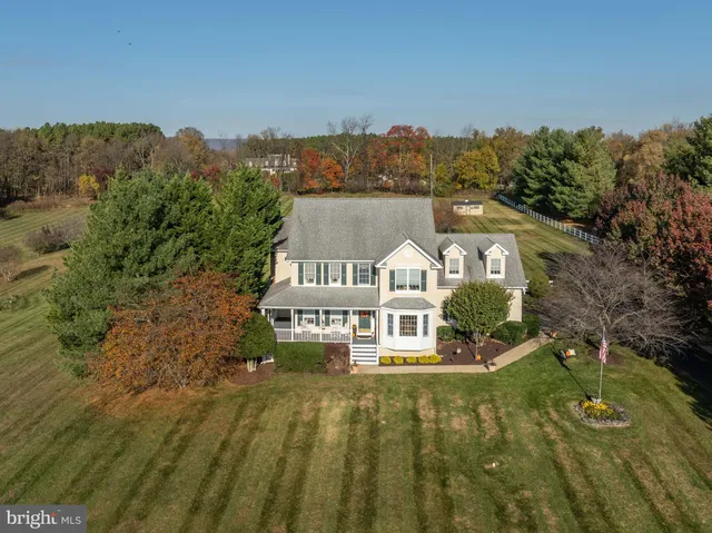 a view of a patio with couches chairs and a big yard