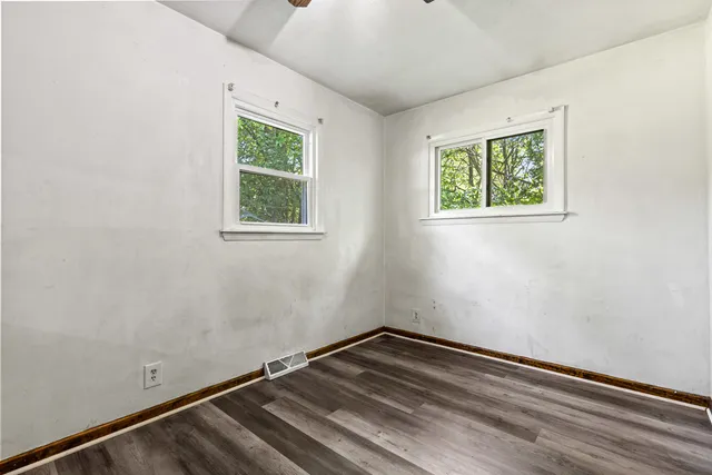 an empty room with a window