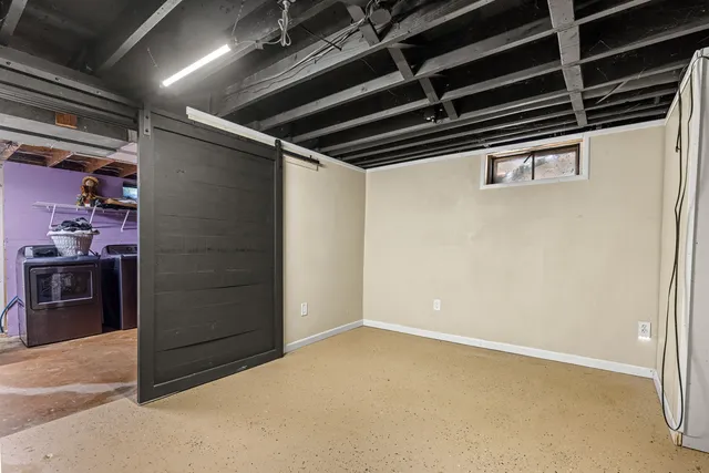 a view of storage and utility room