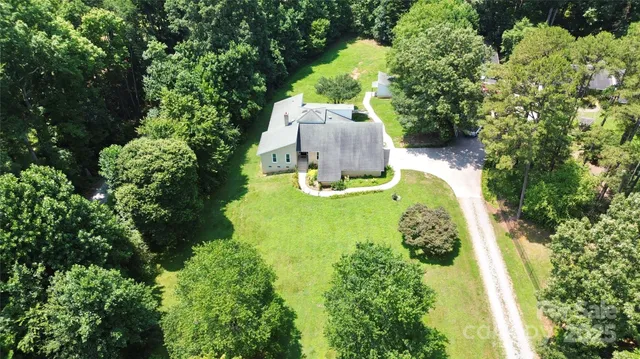 a view of a yard with plants