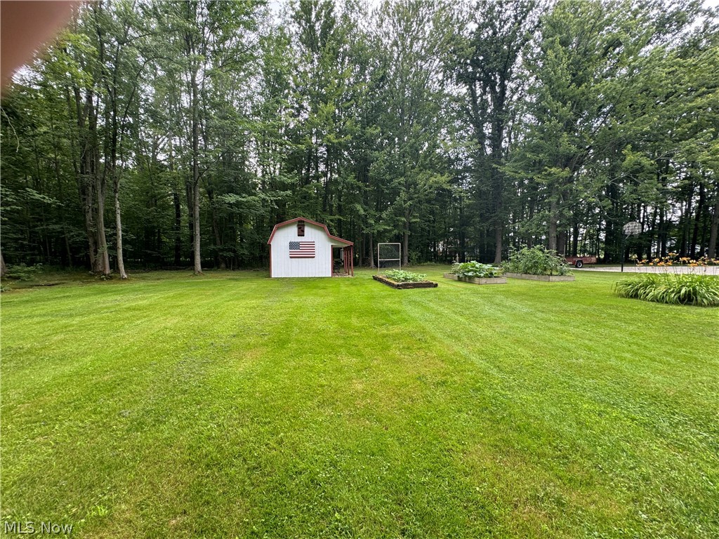 942 Webster Road Jefferson, OH 44047 - Photo 50 of 50 View of yard featuring a storage shed