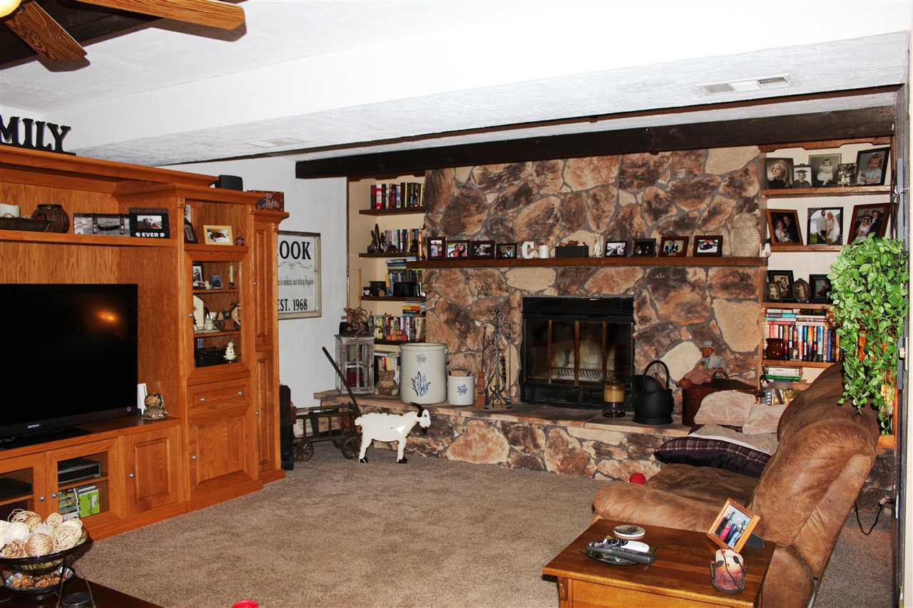 6056 North Knoll Road Monroe Center, IL 61052 - Photo 10 of 24 a living room with furniture a flat screen tv and a fireplace
