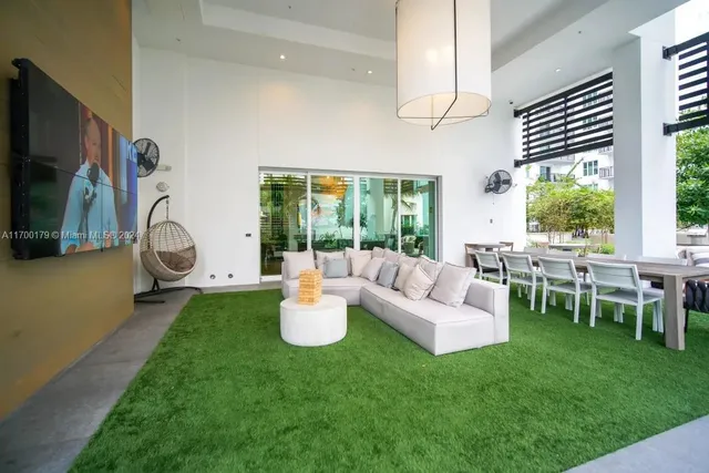 a outdoor space with furniture