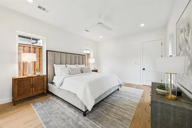 a bed room with a bed and a couch