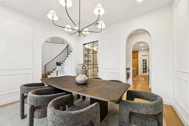 a view of livingroom and dining room with furniture