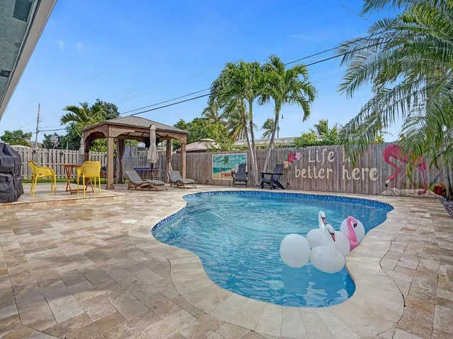 a house view with a garden space