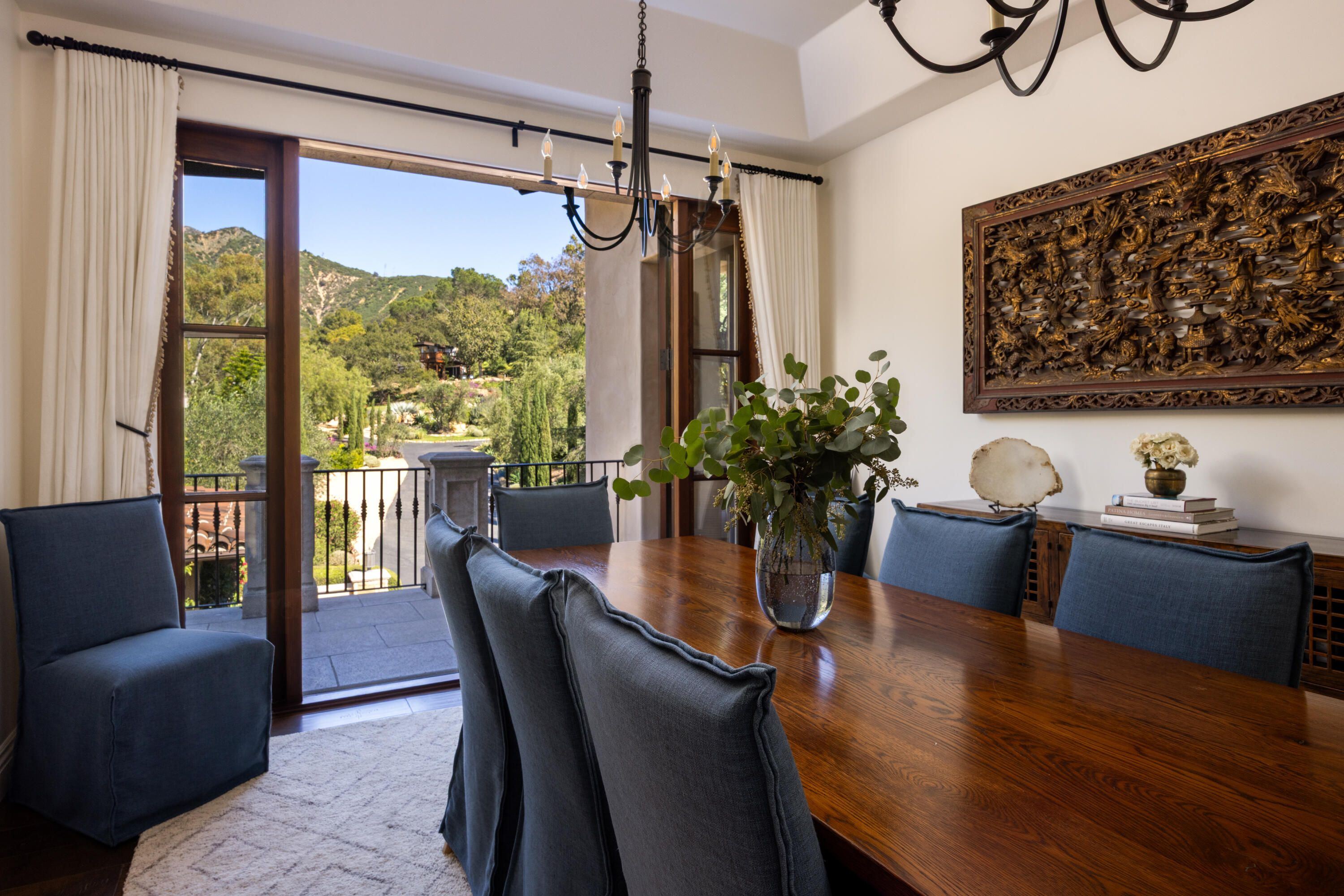 3091 Hidden Valley Lane Montecito, CA 93108 - Photo 15 of 62 a dining room with furniture and window