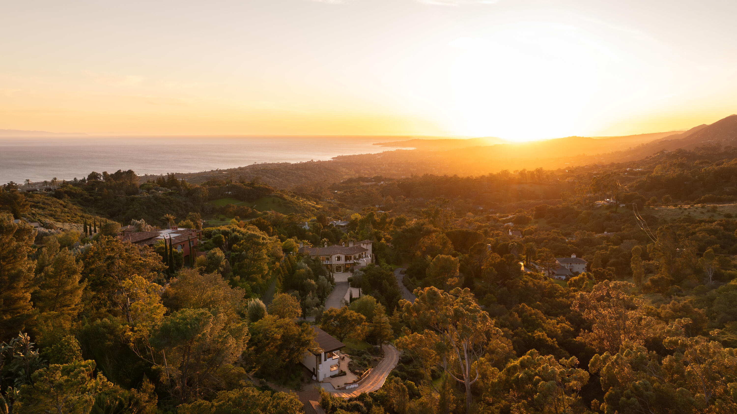 3091 Hidden Valley Lane Montecito, CA 93108 - Photo 57 of 62 an aerial view of house with yard and mountain view in back